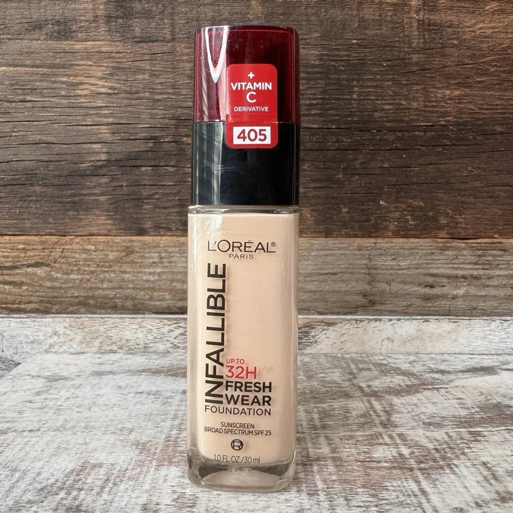 L'Oreal Infallible Fresh Wear Foundation 405 Porcelain |‎ MSRP = $17